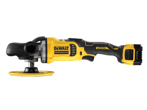 DEWDCM849P2 DEWALT DCM849P2 XR Brushless Rotary Polisher 180mm 18V 2 x 5.0Ah Li-ion