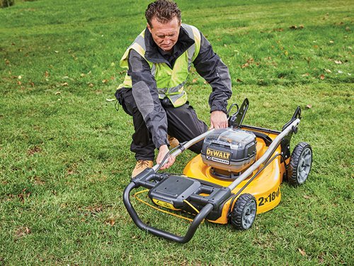 DEW DCMW564P2 XR Brushless Lawnmower 18V 2 x 5.0Ah Li-ion