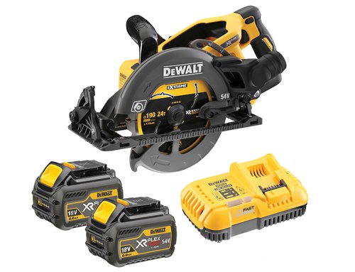 DEWALT DCS577T2 FlexVolt XR High Torque Circular Saw 190mm 54V 2 x 2.0Ah Li-ion