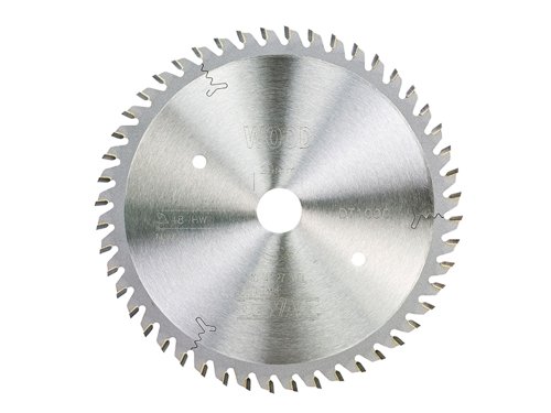 The DEWALT Plunge Saw Blades with an alternate top bevel for fine cutting in wood. They feature lasercut expansion slots that reduce noise and vibration. With extra large sub micro grain carbide teeth remain sharper for much longer. The corrosion resistant carbide extends cutting life, even in extreme materials.Size: 165 x 20mm Bore.The DEWALT DT1090 Plunge Saw Blade has the following specification:Size: 165 x 20mm Bore.Tooth: 48 Teeth 2.2mm POS +5°.