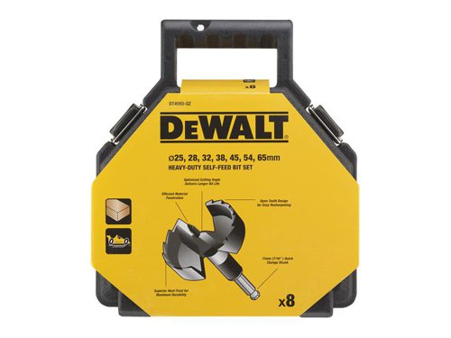 DEW DT4593 Self-Feed Forstner Bit Set, 8 Piece