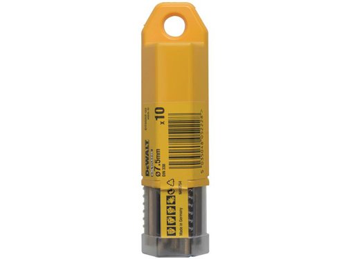 DEWDT5552QZ DEWALT Extreme 2 Metal Drill Bits (10) 7.5mm OL:109mm WL:66mm