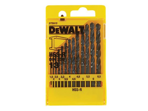 DEWDT5912QZ DEWALT DT5912 HSS Jobber Drill Bit Set, 13 Piece