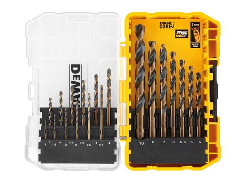 DEWDT70728QZ DEWALT DT70728 BLACK&GOLD HSS Drill Set, 19 Piece