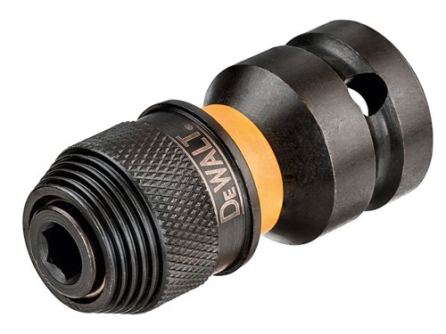 DEW DT7508 1/2in Drive to 1/4in Hex Impact Adaptor