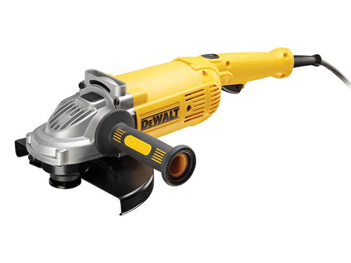 The DEWALT DWE492K Angle Grinder has an abrasion protected motor for increased durability. The two position side handle allows the user to optimise the handle position to give maximum comfort. The grinder has a brush window for quick brush replacement and a spindle lock for quick wheel changes.Supplied with: 1 x Protective Guard, 1 x Side Handle, 1 x Inner & Outer Disc Flanges, 1 x Spanner and 1 x Kitbox.Specifications:Input Power: 2,200W.No Load Speed: 6,600/min.Max. Disc Diameter: 230mm.Spindle Thread: M14.Length: 490mm.Height: 151mm.Weight: 5.2kg.1 x DEWALT DWE492K 230mm Angle Grinder 240V Version.