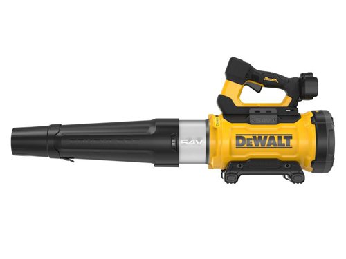 The DEWALT DCMBL777 FlexVolt XR Axial Blower delivers powerful performance for quick and effortless cleanups. Its variable speed feature allows users to adjust the airflow according to the task at hand, with blowing speeds of up to 200 km/h. The efficient brushless motor not only enhances power but also extends the working time per battery charge, providing up to 15 minutes of continuous operation. The blower's ergonomic design ensures ease of use, making it comfortable for extended periods of use.Specification:Air Volume: 600 NL cfm.Blowing Speeds: 200 km/h.Weight: 3.1kg.The DEWALT DCMBL777N FlexVolt XR Axial Blower comes as a Bare Unit, NO battery or charger supplied.