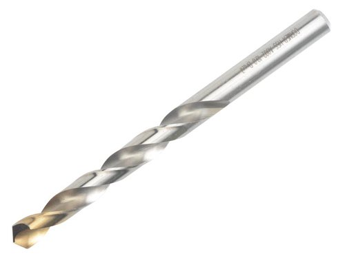 Dormer Metric A002 TiN Jobber Drill Bits have a TiN tip coating for increased tool life and performance. It has a self-centring split point for superb hole quality and positional accuracy.It will drill steel, stainless, cast iron, ceramics, plastics and many other materials with ease. Made to DIN 338RN/BS328/ISO 235 standards.PLEASE NOTE ALL sizes under 2.0mm are NOT TiN Coated.Tip diameter: 10.0mm.Working length: 87mm.Overall length: 133mm.