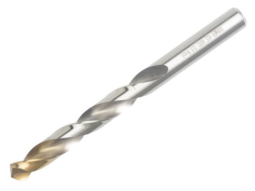 Dormer Metric A002 TiN Jobber Drill Bits have a TiN tip coating for increased tool life and performance. It has a self-centring split point for superb hole quality and positional accuracy.It will drill steel, stainless, cast iron, ceramics, plastics and many other materials with ease. Made to DIN 338RN/BS328/ISO 235 standards.PLEASE NOTE ALL sizes under 2.0mm are NOT TiN Coated.Tip diameter: 13.0mm.Working length: 101mm.Overall length: 151mm.