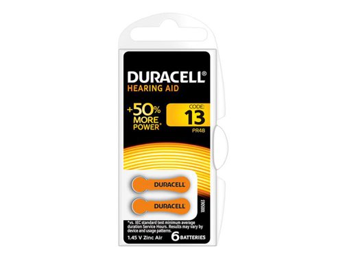 Duracell Specialty Hearing Aid Batteries Size 13 (6 Pack)