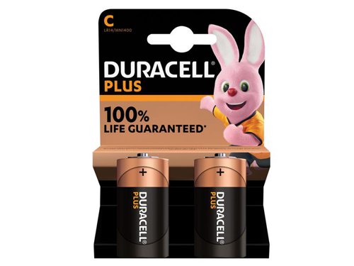 Duracell C Cell Plus Power +100% Batteries (Pack 2)