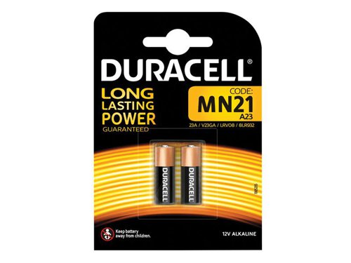 DURMN21 Duracell MN21 A23 LRV08 Battery (Pack 2)