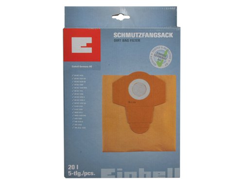 EIN2351152 Einhell Dust Bags For Vacuums Pack of 5