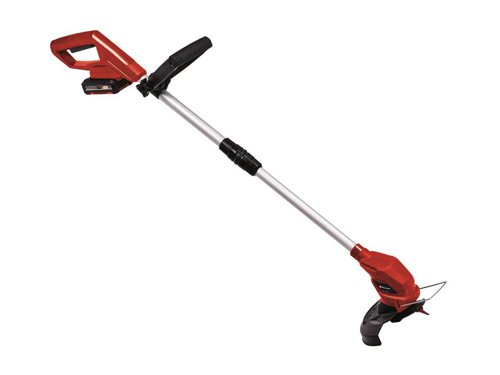 The Einhell GC-CT 18/24 Li Power X-Change Lawn Trimmer operates without a cable or the need for a source of electricity. Fitted with a flower guard that protects flowers and ornamental plants from damage. The telescopic long handle is infinitely adjustable, so it can be adapted to any user.Supplied with: 20 x Blades, 1 x 2.0Ah Li-ion Battery and 1 x Charger.Specification:Cutting Speed: 8,500/min.Cutting Width: 24cmMax. Run Time: 55 min.Battery Charge Time: 40 min.Weight: 1.76kg