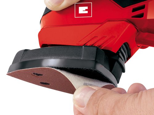 The Einhell TC-DS 19 Delta Sander is a handy, compact tool, ideal for DIY enthusiasts on grinding/sanding jobs involving wood and plastic. Its grinding/sanding disc has been specially designed to provide tireless machining of offsets and gets into hard-to-reach places. Features 'Extreme Fix' Hook & Loop fastening, allow the abrasive paper to be changed in seconds and sits crease-free on the grinding/sanding disc.Supplied with: 3 x Sheets of Abrasive Paper & 1 x Dust Extraction Adaptor.Specifications:Input Power: 190W.Oscillating Speed: 20,000/min.Oscillating Diameter: 1.2mm.Base Plate: 90 x 90 x 90mm.Weight: 1.1kg.