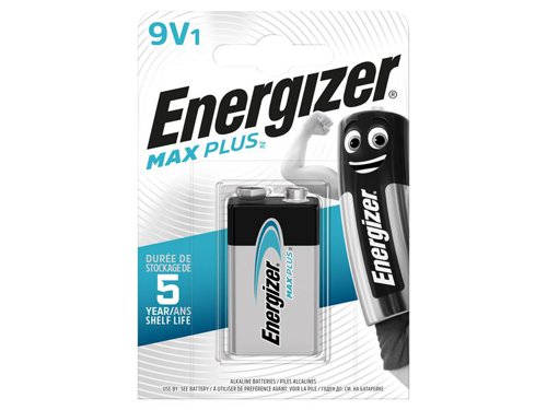 ENGMAXP9V1 Energizer® MAX PLUS™ 9V Alkaline Battery (Pack 1)