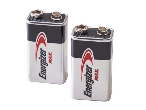 Energizer MAX?½ 9V Alkaline Batteries with zinc-manganese dioxide (Zn/MnO2) chemistry, no added mercury or cadmium. They will hold power for up to 5 years in storage.Typical applications include smoke alarms, carbon monoxide detectors and other moderate current drain devices.Pack of 2.