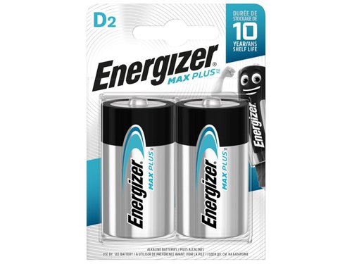 Energizer® MAX PLUS™ D Alkaline Batteries (Pack 2)