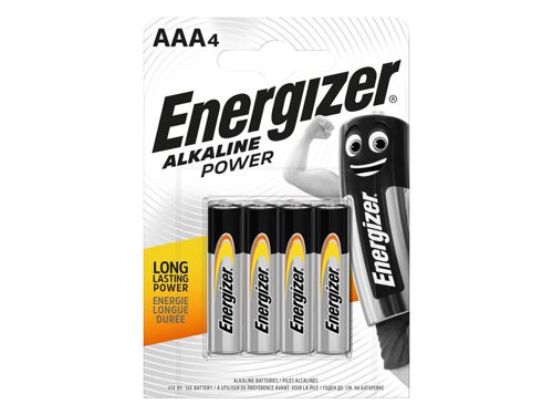 Energizer® AAA Cell Alkaline Power Batteries (Pack 4)