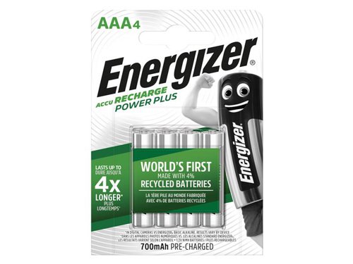 Energizer® Recharge Universal AAA Batteries 700 mAh (Pack 4)