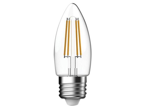 Energizer® LED ES (E27) Candle Filament Non-Dimmable Bulb, Warm White 470 lm 4W