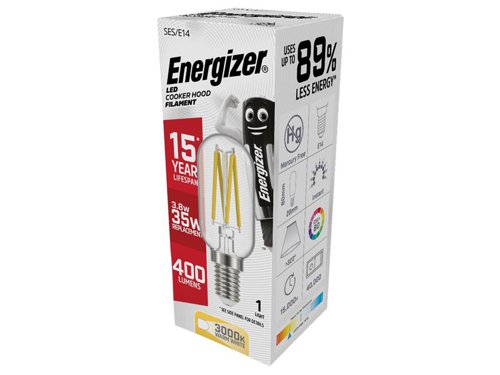 ENGS13563 Energizer® LED SES (E14) Cooker Hood Filament Bulb, Warm White 420 lm 3.8W