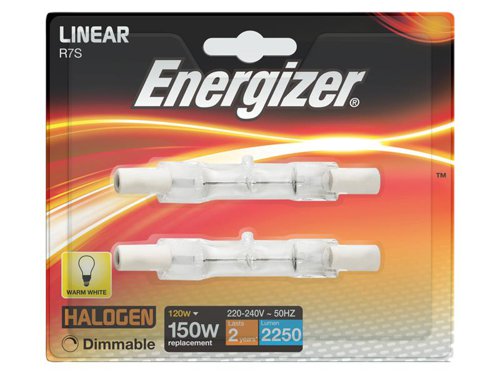 Energizer® Halogen R7S 78mm Eco Linear Dimmable Bulb, 2250 lm 120W (Pack 2)