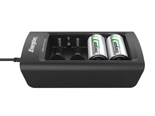 The Energizer® S696N Universal Charger charges AA, AAA, C, D and 9V rechargeable batteries. It provides fast, safe charging thanks to the built-in safety timer that prevents overcharge. There is also reverse polarity protection. The LCD panel quickly indicates charging status as well as bad battery detection. It will charge AA or AAA batteries within 3 to 5 hours.