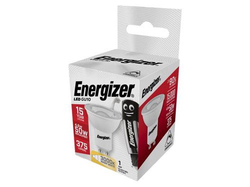ENGS8826 Energizer® LED GU10 36° Dimmable Bulb, Warm White 375 lm 4.6W