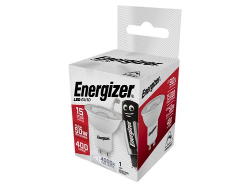 ENGS8827 Energizer® LED GU10 36° Dimmable Bulb, Cool White 375 lm 4.6W