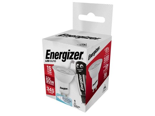 Energizer® LED GU10 36° Non-Dimmable Bulb, Daylight 345 lm 4.2W