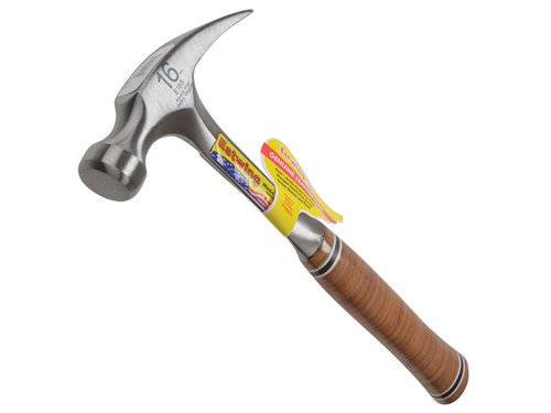 EST E16S Straight Claw Hammer - Leather Grip 450g (16oz)