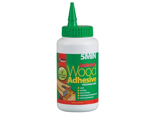 Everbuild Sika Lumberjack 5min Polyurethane Wood Adhesive Liquid 750g