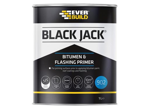 Everbuild Sika Black Jack® 902 Bitumen & Flashing Primer 1 litre