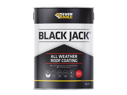 Everbuild Sika Black Jack® 905 All Weather Roof Coating 5 litre