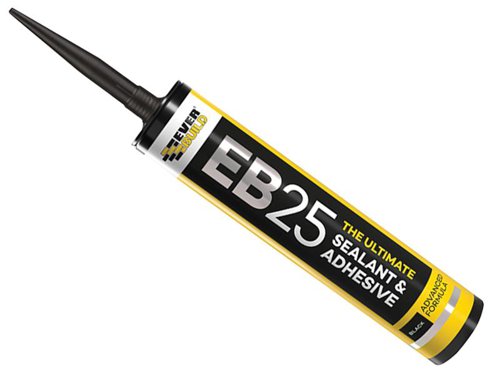 Everbuild Sika EB25 Hybrid Sealant Adhesive Black 300ml
