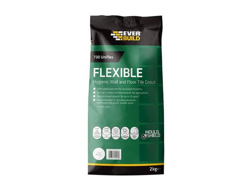 EVBFLEX2WE Everbuild Sika 730 Uniflex Hygienic Tile Grout White 2.5kg
