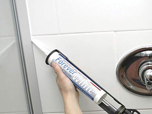 Everbuild Forever Sealant is a superior silicone sealant that is permanently waterproof and flexible. Ideal for sealing shower bases and cubicles, wet rooms, around baths, sinks and basins. It is also ideal for use in kitchens and utility rooms, and for sealing around window and door frames.With Mould Shield, an anti-bacterial solution integrated into the manufacturing process, Forever Sealant is guaranteed to stop black mould growth for 10 years.1 x Everbuild Forever White Sealant 295ml