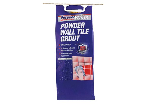 EVBFWGROUT3 Everbuild Sika Forever White Powder Wall Tile Grout 3kg