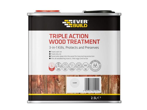 Everbuild Sika Triple Action Wood Treatment 2.5 litre