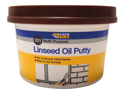 Everbuild Sika 101 Multi-Purpose Linseed Oil Putty Brown 500g