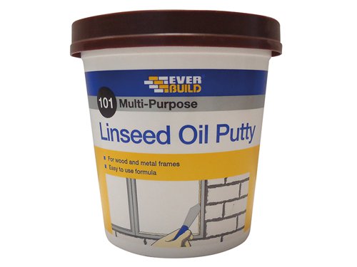 Everbuild Sika 101 Multi-Purpose Linseed Oil Putty Brown 1kg