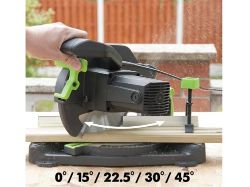 EVLFURY210CM Evolution F210CMS TCT Multi-Purpose Compound Mitre Saw 210mm 1200W 240V