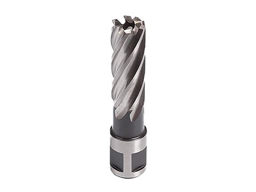 Evolution Broaching Cutter's are manufactured from fully ground M2 steel so they last longer, allowing more holes cut compared to standard annular cutting bits. They offer better economy, quality and performance than other brands.Available in a range of sizes.This Evolution Broaching Cutter has the following specification:Diameter: 13mmLength: 50mm