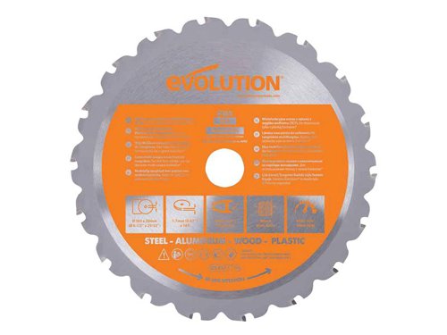 Evolution Multi-Material Saw Blade 165 x 20mm x 18T