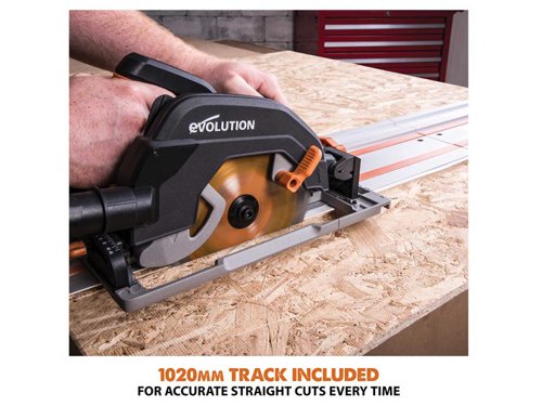 EVLR185CCSXL Evolution R185CCSX Circular Track Saw Kit 185mm 1600W 110V