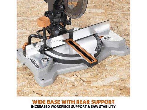 EVLR185CMS4 Evolution R185CMS-Li EXT Compound Mitre Saw 18V 1 x 4.0Ah Li-ion