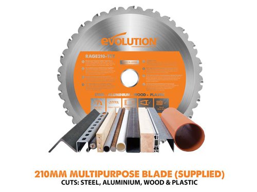 EVLR210CMSL Evolution R210CMS Multi-Purpose Compound Mitre Saw 1200W 110V