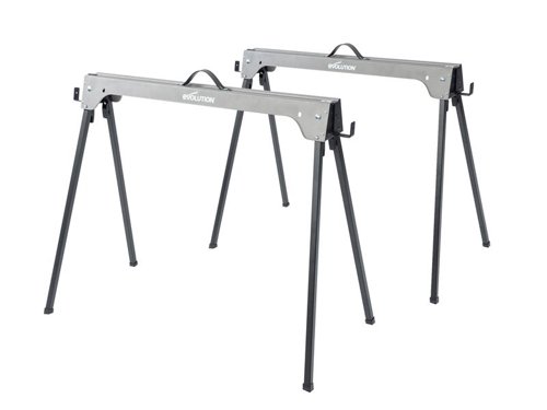 EVL Metal Folding Sawhorse Stand (Twin Pack)