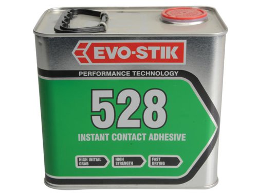 A multi-purpose adhesive which bonds immediately on contact. It is temperature resistant with a high shear strength and an excellent final bond strength.BONDS: Decorative laminates, Rigid PVC, Wood, Chipboard, Hardboard, Cork, Leather, Rubber, Stone, Metal, Dense film fabrics, Ceramics, and Glass(Not suitable for use on polystyrene or cellulose painted surfaces).Size . 2.5 litre tin.